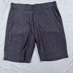 Travis Mathew Shorts Mens 32 Black Gray Stretch Golf Athletic‎ Casual Modern Fit